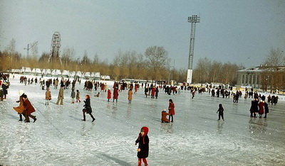 Каток на стадионе Прогресс, 1980-е годы