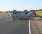 Под Ижевском перевернулся автомобиль скорой помощи